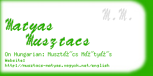 matyas musztacs business card